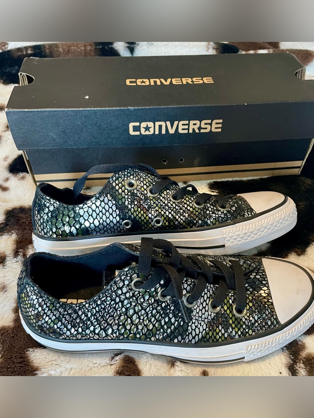 Converse Snake Print Sneakers